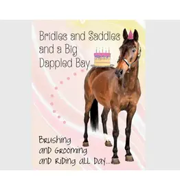 Horse Birthday Card: New Bridles & Saddles ...Dapple Bay