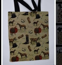 Tote Bag 13"x15"  horse tapestry print