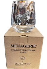 Menagerie Horse Stemless Wine Glass