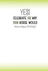 Horse Birthday Card: Roll in Mud & Poop?