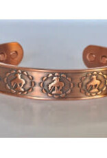 Copper cuff bracelet with magnets -horse
