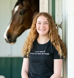 Stirrups Hang Out With My Horse Ladies Short Sleeve Tee