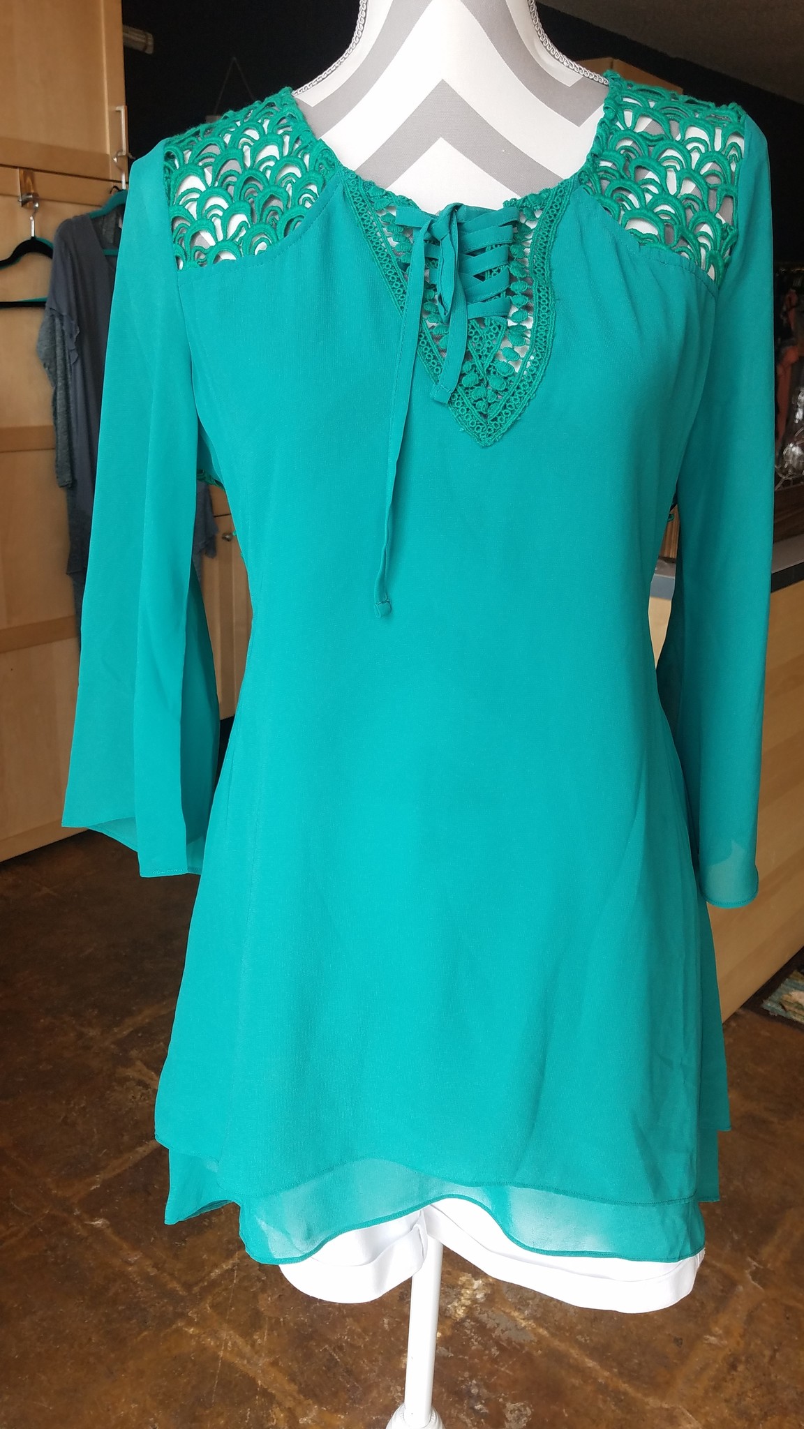 multi layered chiffon dress