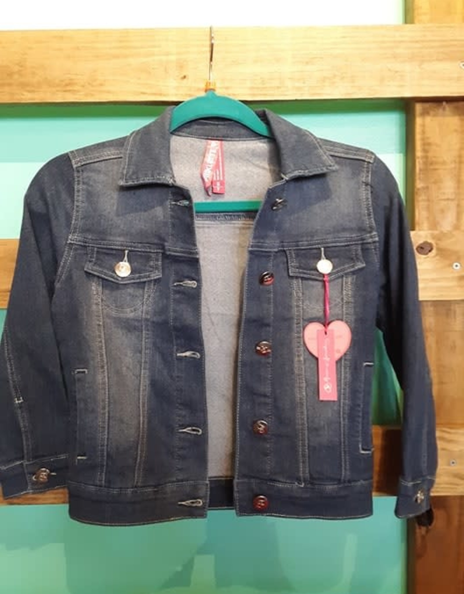 pink boutique denim jacket