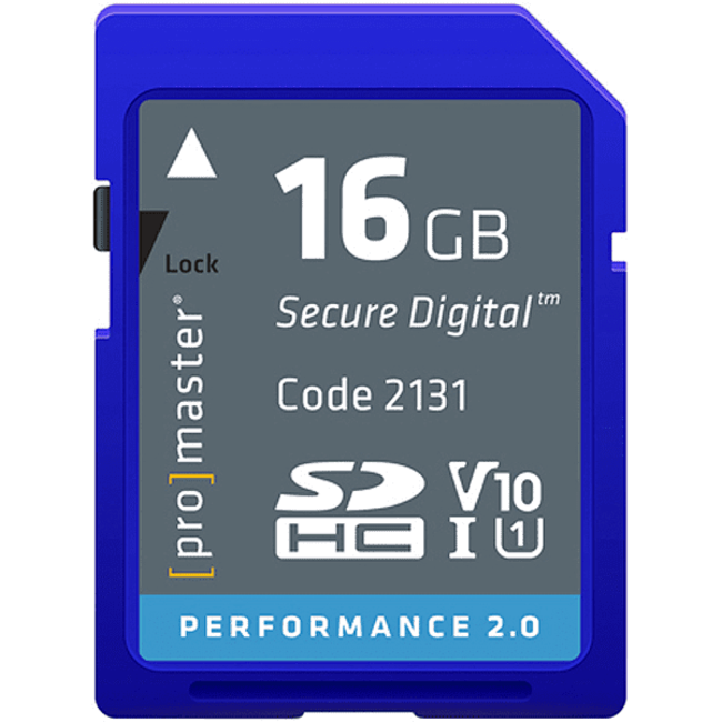 Promaster 16GB SDHC Performance 2.0 SD Card