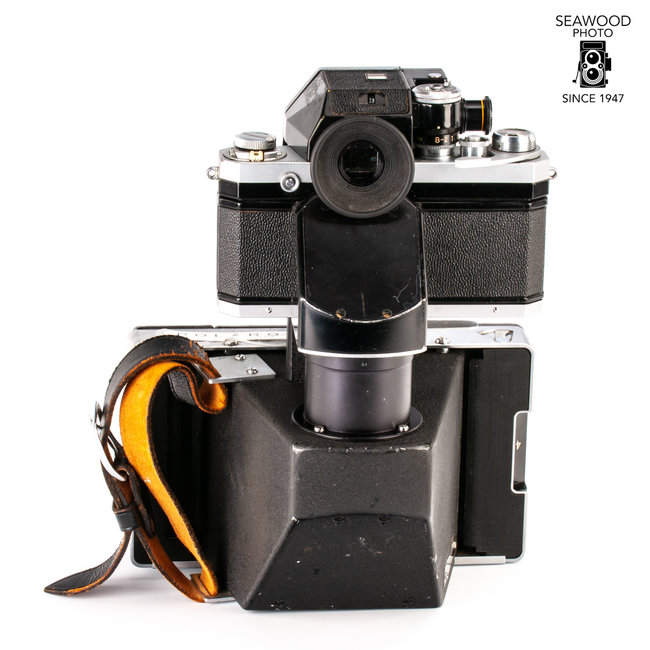 Nikon F Camera Speed Magny 100 4x5 Polaroid Kit GOOD