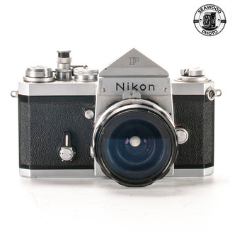 Nikon Nikon F Silver Standard Prism w/ Nikkor-H 28mm f3.5 GOOD-