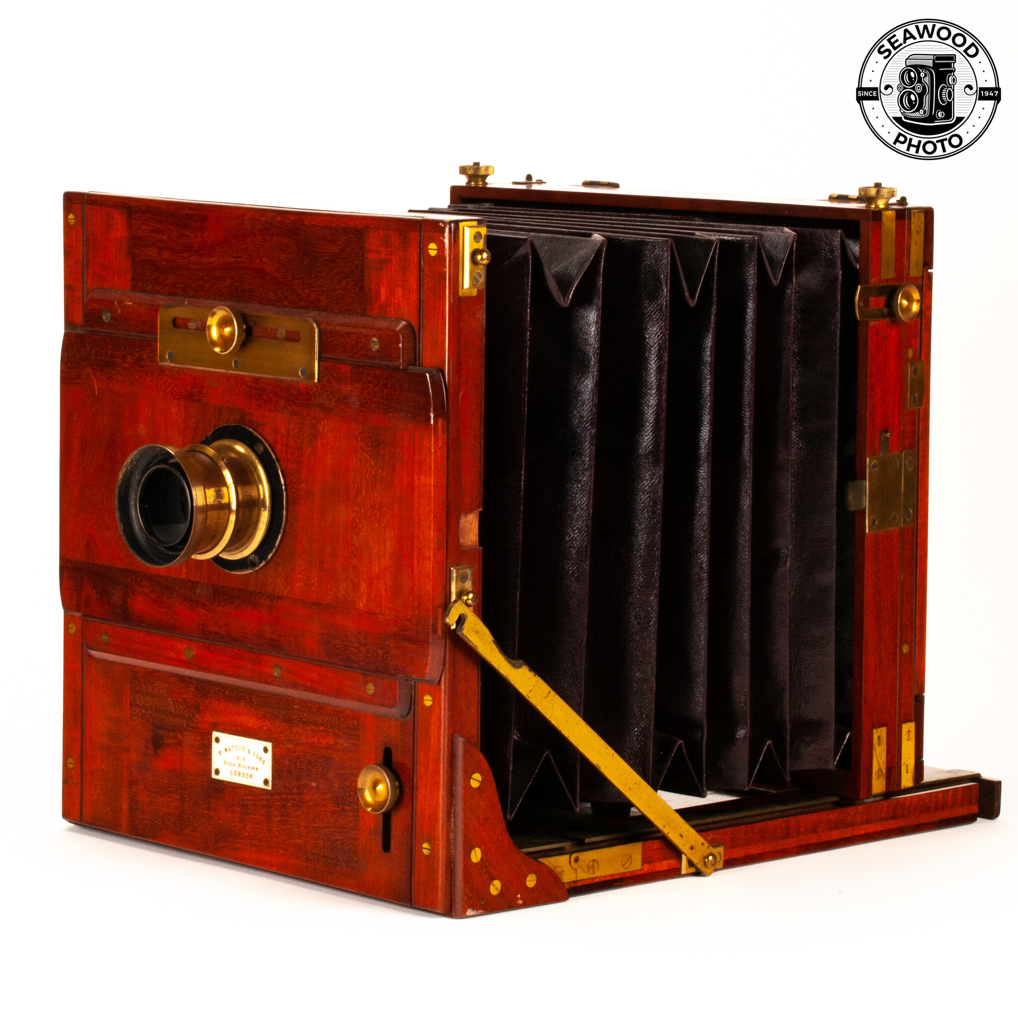 Watson and Sons Mahogany Wood Camera w/Rodenstock Hemi-Anastigmat