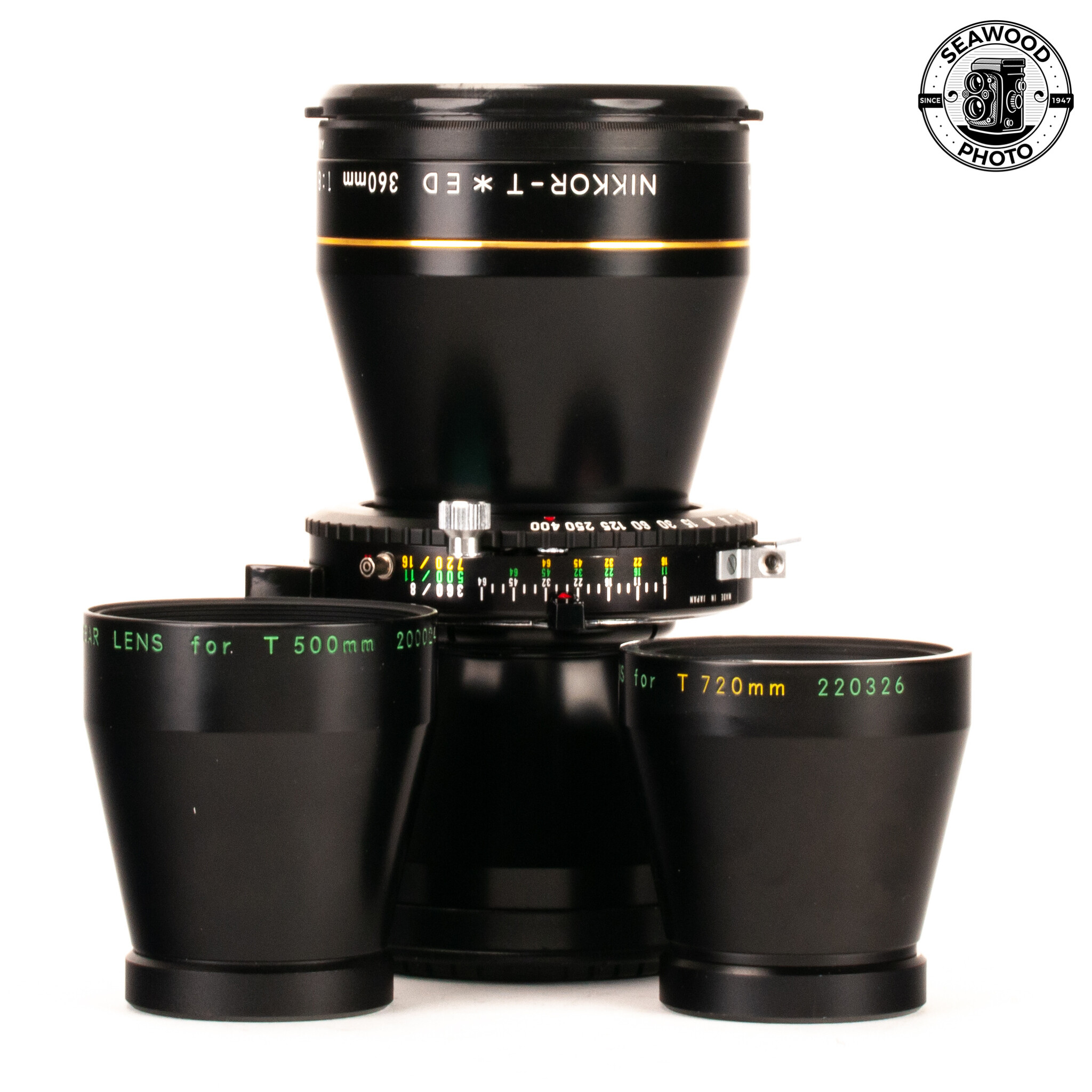 Nikon NIKKOR-T ED 360mm f/8, 500mm f/11, and 720mm f/16 Lens Set 