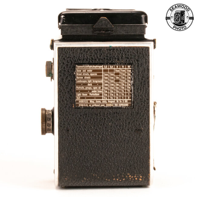 Early Rolleiflex Old Standard Type 3 (c1937) w/75mm f/3.5 Zeiss Tessar GOOD