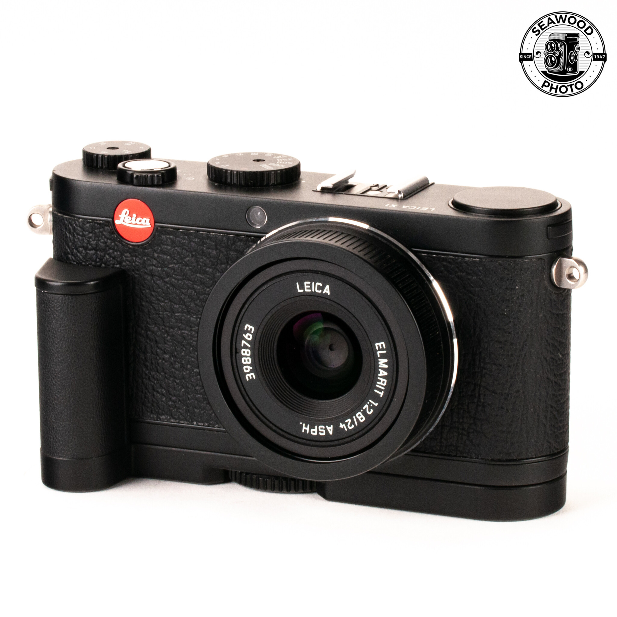 Leica X1 12.2MP Digital Camera Black w/ Grip GOOD+ - Seawood Photo