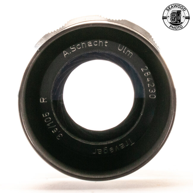 A. Schacht Ulm 105mm F/3.5 Travegar Manual Aperture, Bellows Lens For Exakta Mount  GOOD+