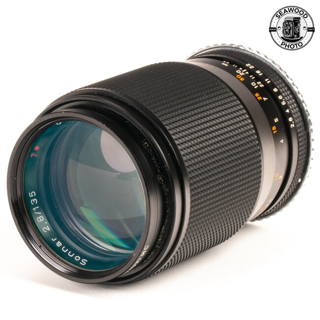 CONTAX 135 MM F 2.8 SONNAR AEJ C/Y - EOS ADAPTER EXCELLENT