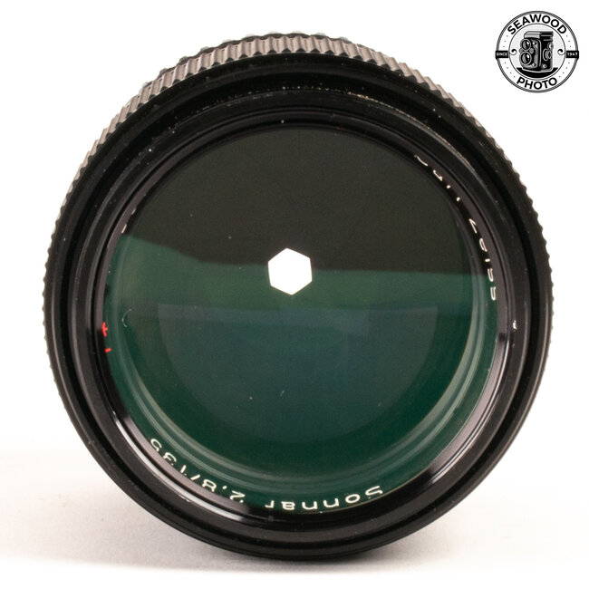 CONTAX 135 MM F 2.8 SONNAR AEJ C/Y - EOS ADAPTER EXCELLENT