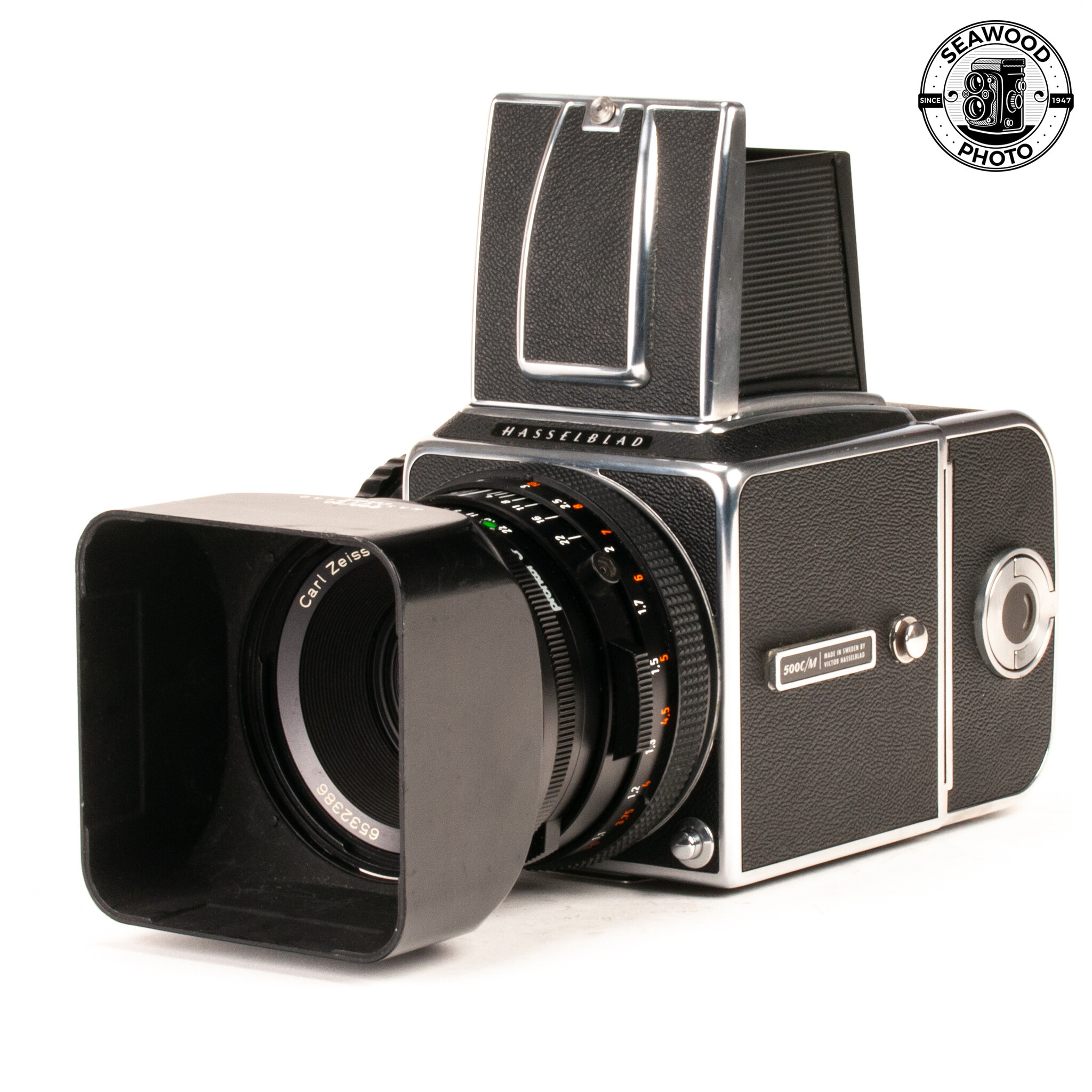 Hasselblad 500C/M w/Zeiss 80mm f/2.8 Planar CF, A12 Back GOOD+