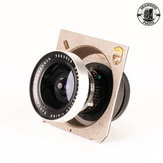 Schneider Schneider 90mm f/8 Super Angulon 4x5 Lens in Linhof Board GOOD+