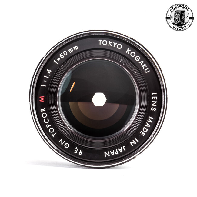 Topcon M 50mm f/1.4 GN Topcor RE With Lens Shade GOOD