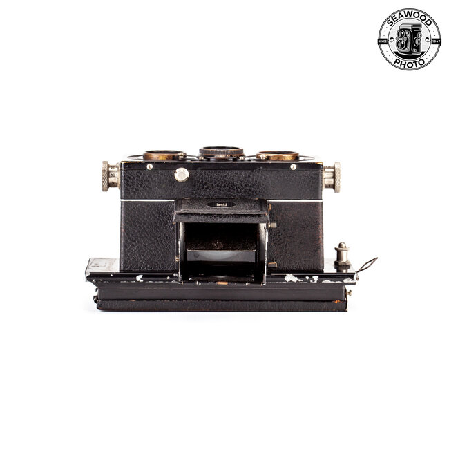 Franke & Heidecke HEIDOSCOP Stereo Camera w/55mm f/4.5 Zeiss Tessar Lenses, Case GOOD+