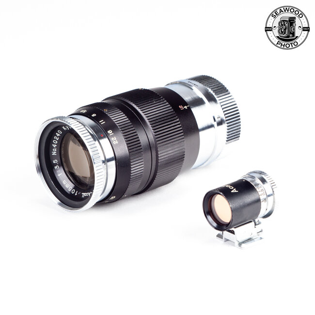 Kyoei Opt.Co. Super-Acall 105mm f3.5 Lens M39 Mount w/Finder GOOD+
