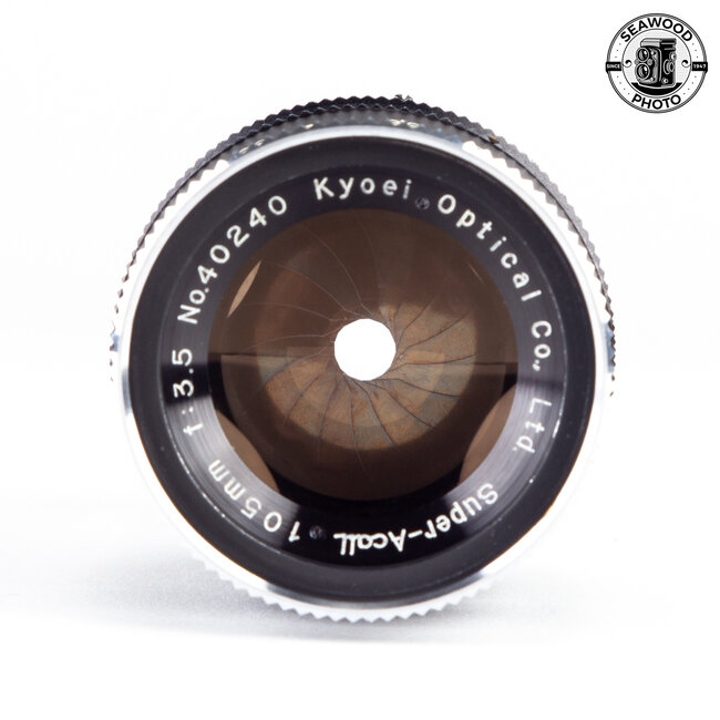 Kyoei Opt.Co. Super-Acall 105mm f3.5 Lens M39 Mount w/Finder GOOD+