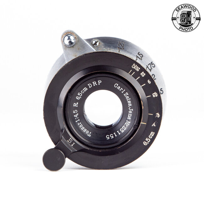 Carl Zeiss 6.5cm (65mm) f/4.5 Tessar in Leica M39 Thread Mount RARE GOOD+