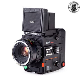 Rolleiflex Rollei 6001 w/80mm F2.8, 50mm and Extras GOOD +