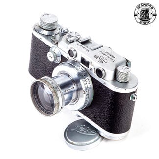 Leica IIIA Leicavit SCNOO w/ 50mm f2 Summar Collapsible GOOD