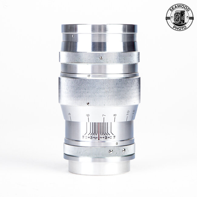 Canon 85mm f/2 Serenar Lens Leica M39 Thread w/Finder and Shade GOOD+