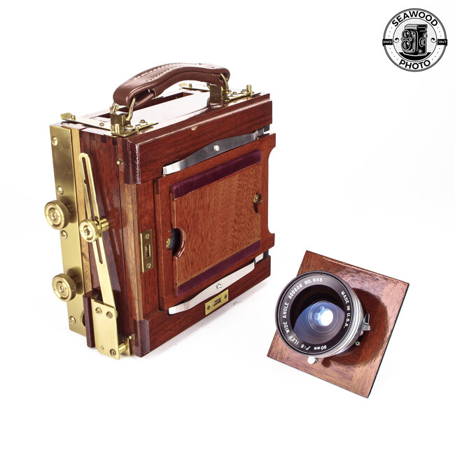 Wisner 4x5 Wood Field Camera w/ Ilex 90mm f/8 Lens EXCELLENT
