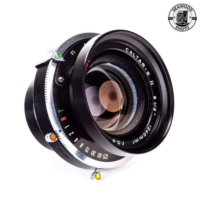 Calumet (Rodenstock) 240mm f/5.6 Caltar-S II 8X10 Lens in Copal 3 Shutter GOOD+