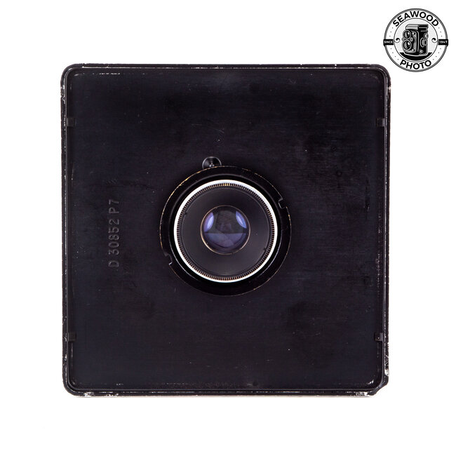 Graflex 90mm f/6.8 W.A. Optar 4x5 Lens in Crown Graphic Board GOOD+