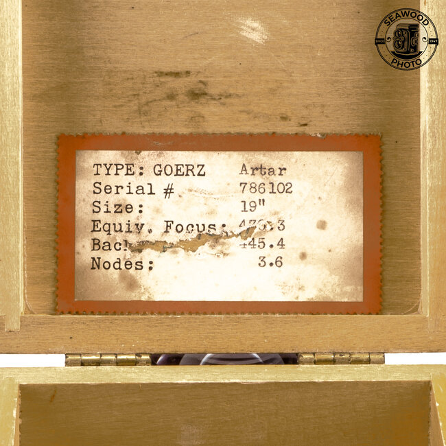 Goerz 19 In. (480mm) f/11 Apochromat Red Dot Artar EXCELLENT