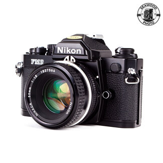 Nikon FM2 Black w/Nikkor 50mm f/1.8 EXCELLENT - Seawood Photo