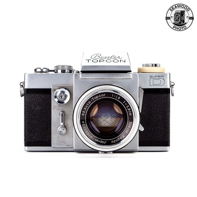 Beseler Topcon Super D w/58mm f/1.8 RE Auto-Topcor GOOD+