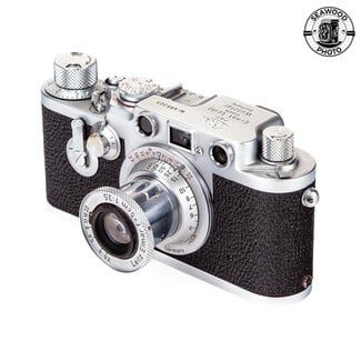 Leica Leica IIIf Rangefinder Camera w/Collapsible 50mm Leitz Elmar GOOD+