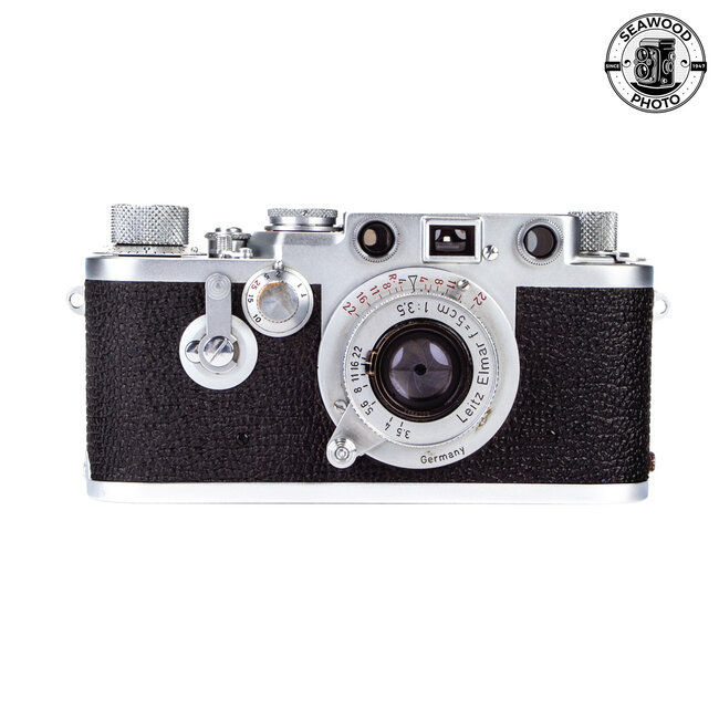 Leica IIIf Rangefinder Camera w/Collapsible 50mm Leitz Elmar GOOD+