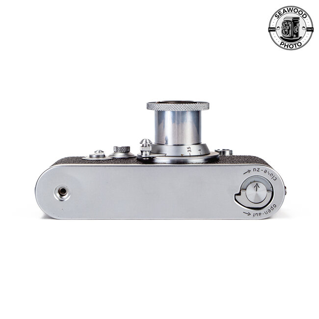 Leica IIIf Rangefinder Camera w/Collapsible 50mm Leitz Elmar GOOD+