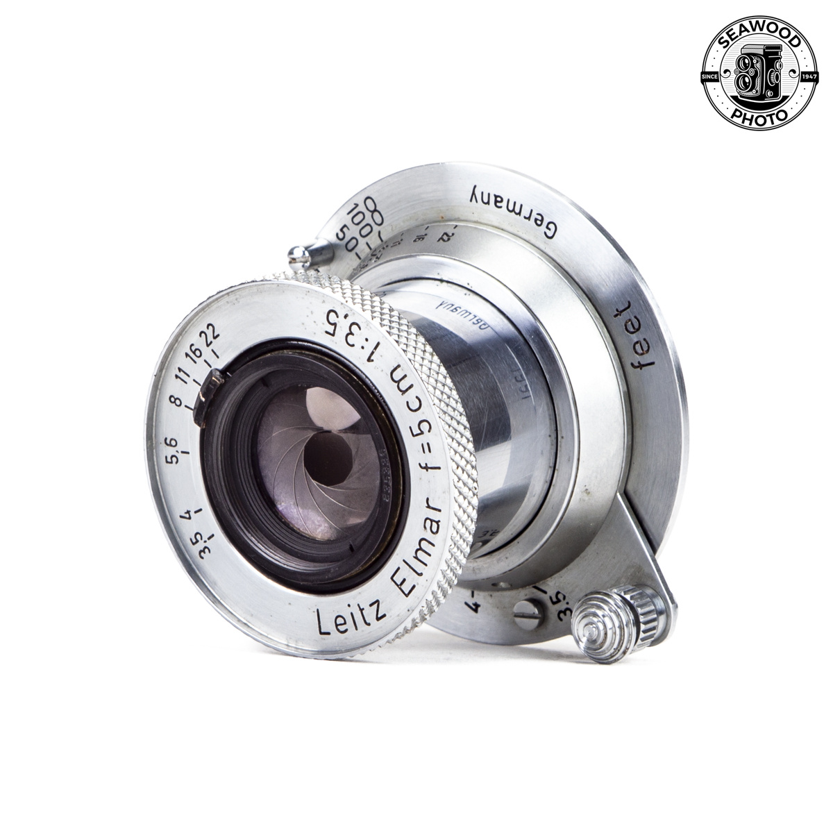 値下げLEICA ELMAR 5cm 3.5 Leica 50mm f/3.5 Collapsible Elmar with Valoo Lens Shade