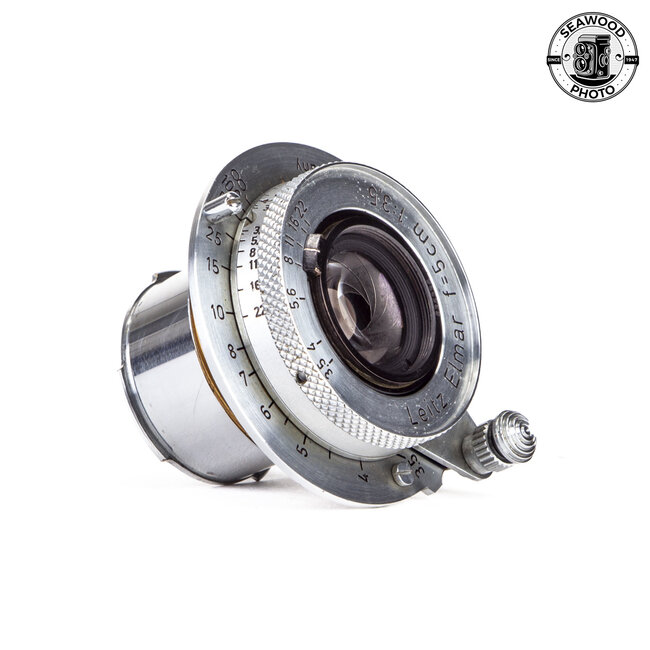 Leica 50mm f/3.5 Collapsible Elmar with Valoo Lens Shade EXCELLENT