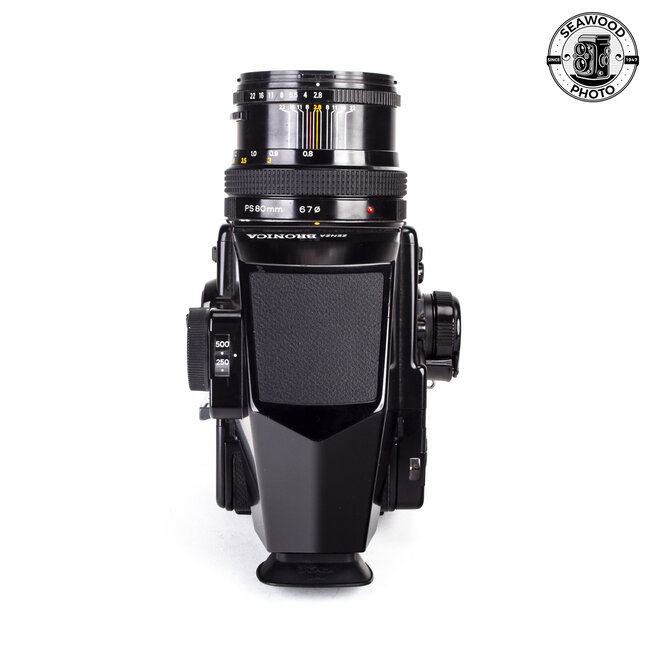 Bronica SQ-Ai w/ 80mm f/2.8 + Eye Level Prism GOOD+