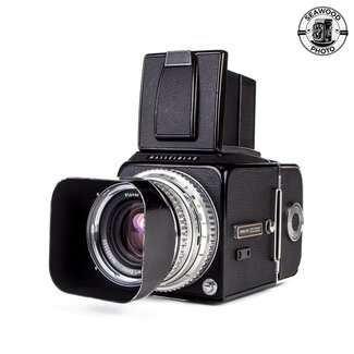 Hasselblad Hasselblad 500C/M Black w/Zeiss 80mm f/2.8-C Planar, Acute-Matte GOOD+
