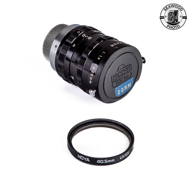 Nikon Cine-Nikkor 25mm f/1.8 C-Mount Lens GOOD+