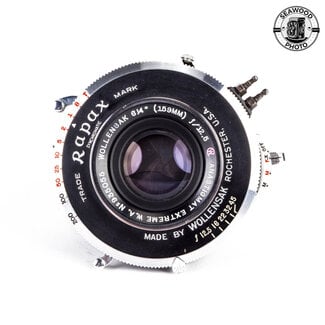 Wollensak Wollensak 6-1/4" (159mm) f/12.5 for  8X10  in Rapax Shutter GOOD+