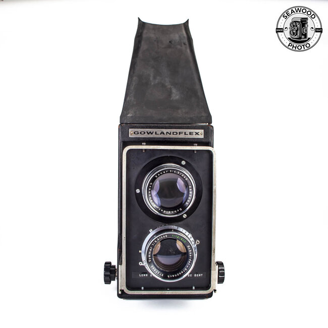 GOWLANDFLEX 4X5 TLR W/3 LENSES AND CASE GOOD