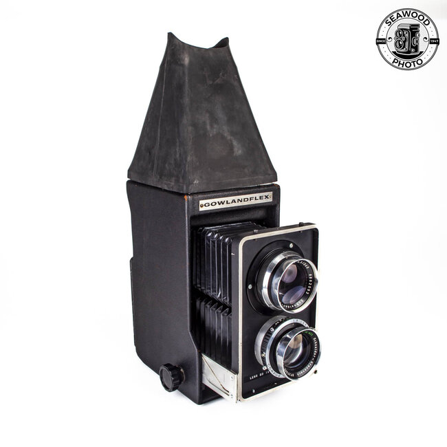 GOWLANDFLEX 4X5 TLR W/3 LENSES AND CASE GOOD