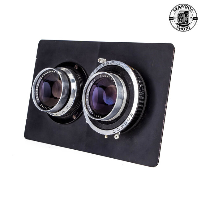 GOWLANDFLEX 4X5 TLR W/3 LENSES AND CASE GOOD