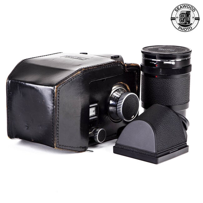 Rolleiflex SL66 w/Zeiss 80mm Planar, Prism Finder, More GOOD+