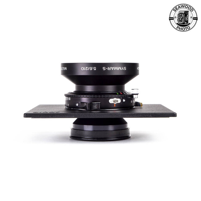 Schneider 210mm f/5.6 Symmar-S  4x5 Lens in Copal 1 Shutter, Sinar Board GOOD