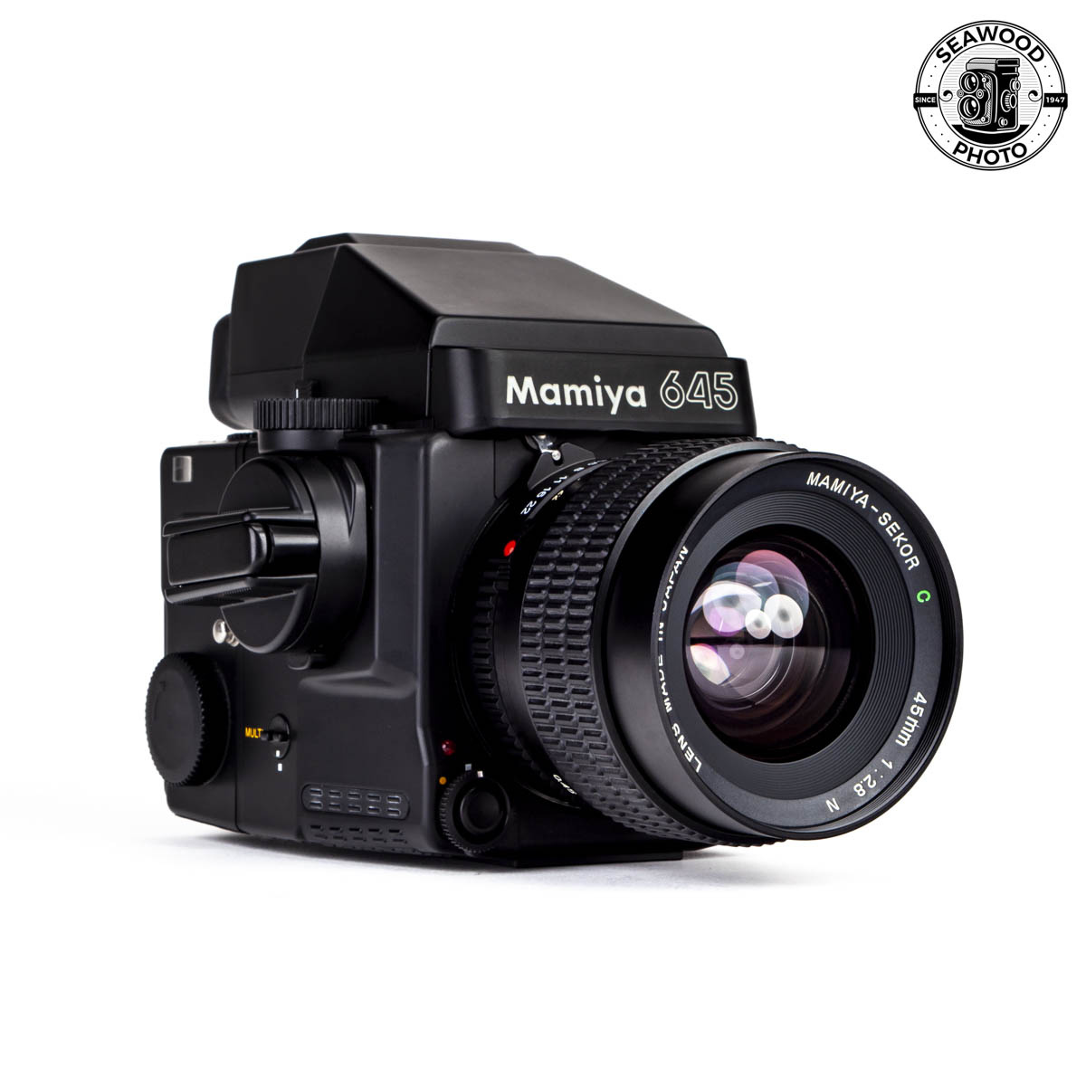 Mamiya M645 Super w/ Sekor C 45mm f/2.8+ Extra 120 Back EXCELLENT