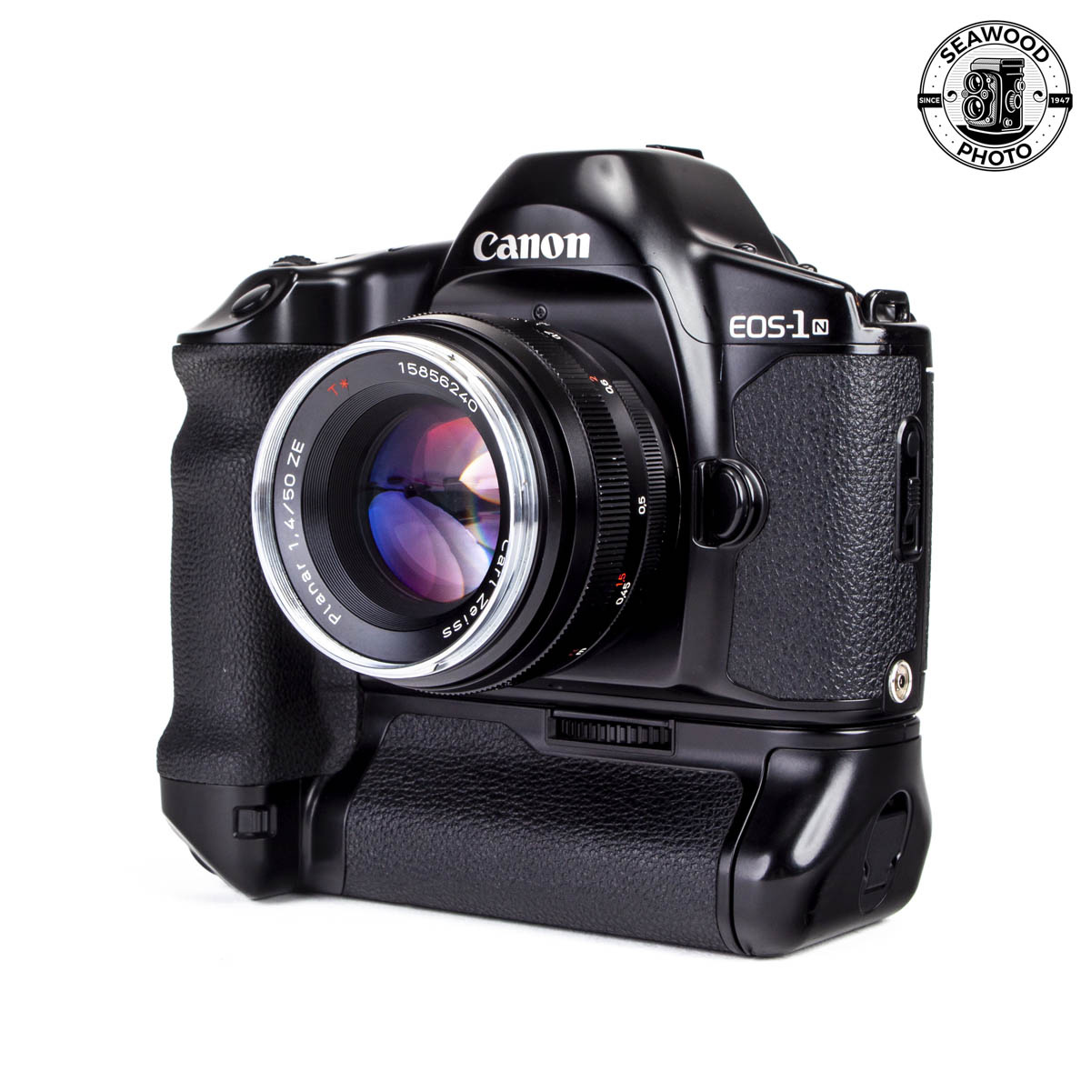 Canon EOS-1N 35mm SLR w/ Zeiss Planar 50mm f/1.4 EXCELLENT